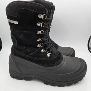 Field & Stream Size 6 Black Leather Suede Winter Snow Boot Thinsulate Waterproof
